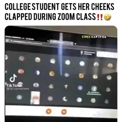 Girl gets her CHEEKS CLAPPED during Zoom class! Classmates。